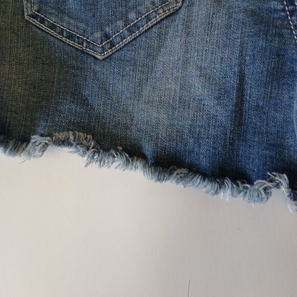 Lauren Conrad Embroidered Daisy Jean Short Shorts Distressed Cuttoff Design W 12 - Picture 16 of 16